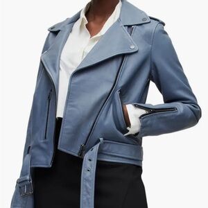 Walter Baker leather jacket blue Vintage